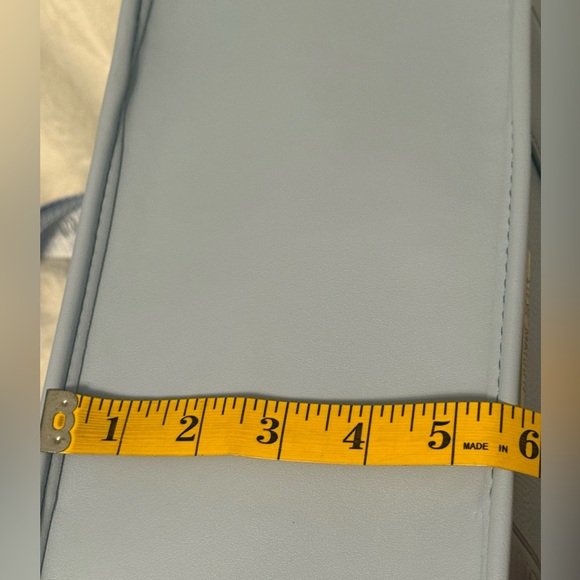 NWT Steve Madden BWEBBER-EL Light Blue Soft Faux Leather Tote w/Adjustable Strap - Picture 12 of 15